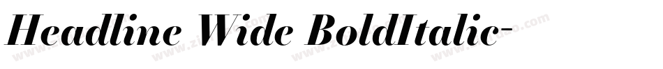 Headline Wide BoldItalic字体转换